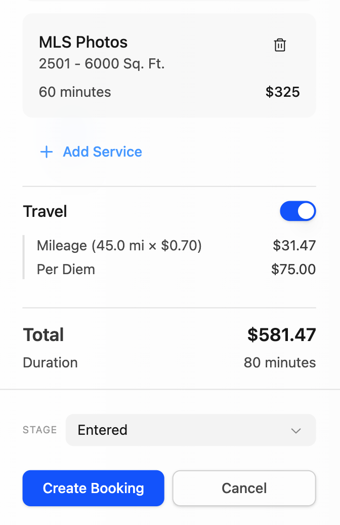 Add travel to invoice